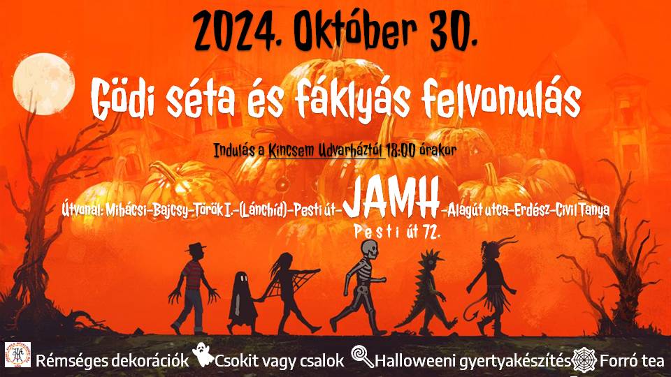 Halloweeni felvonulás október 30.