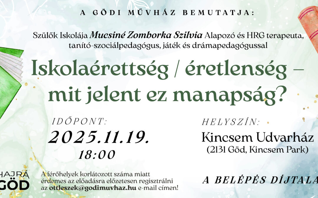 Szülők iskolája Mucsi Szilvivel